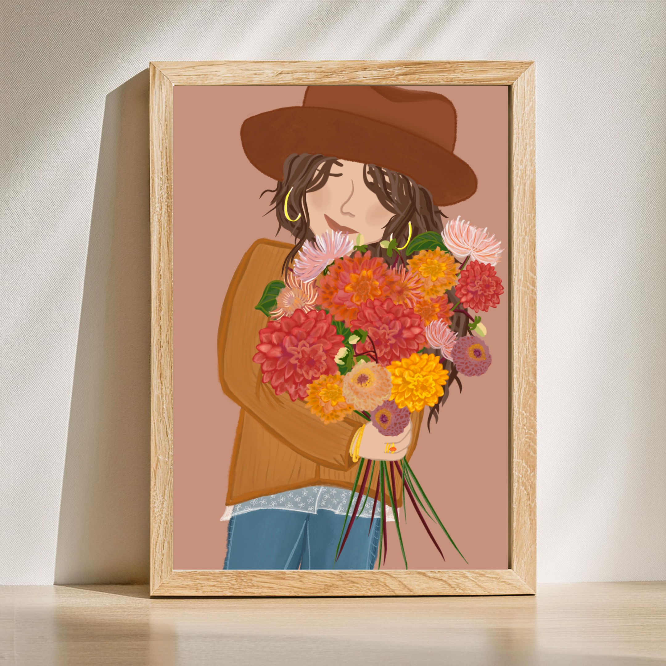 Art print Flower Girl Barbara