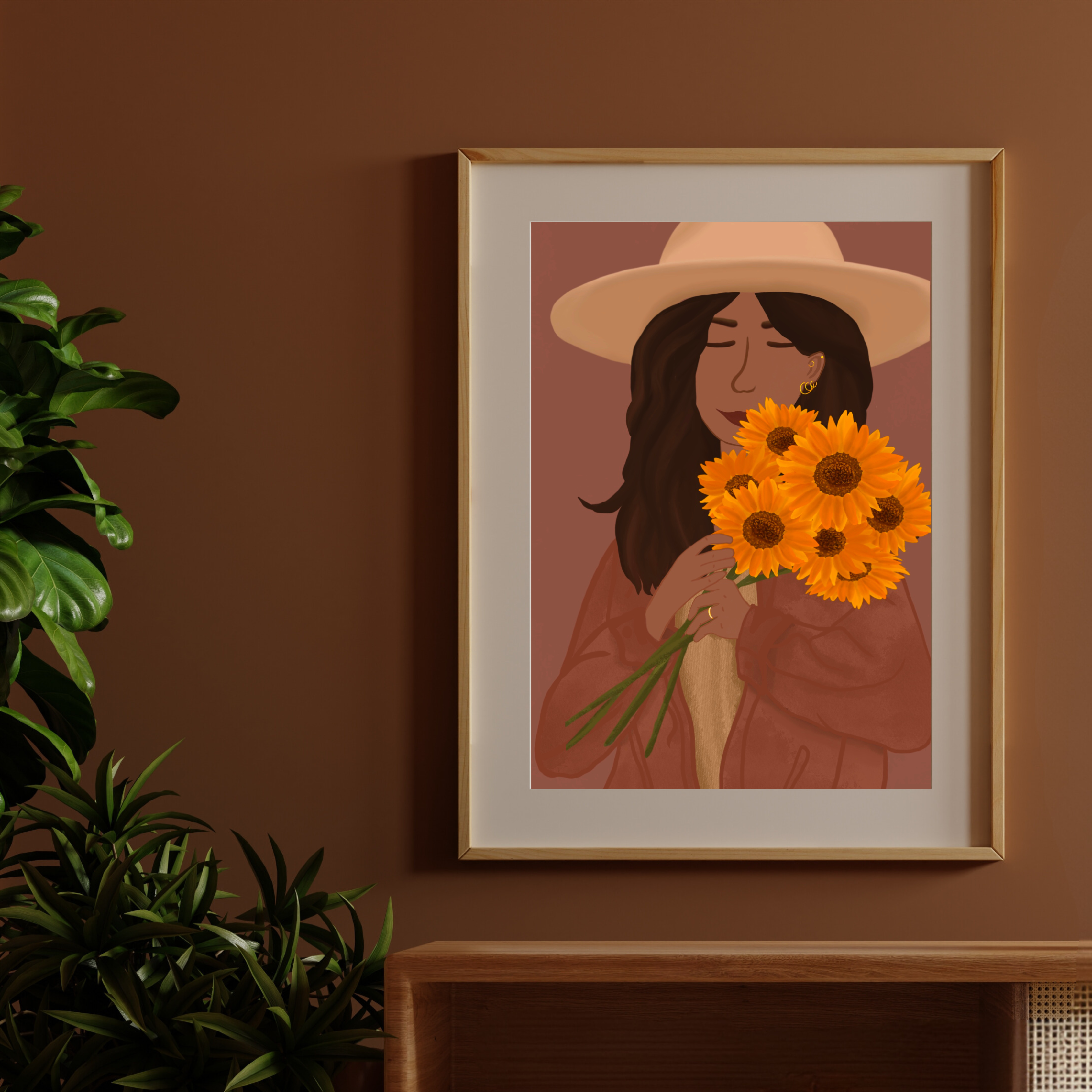 Art print Flower Girl Elize