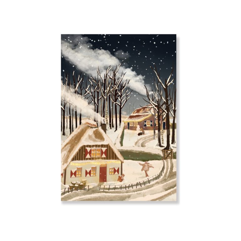 Kids playing in the snow