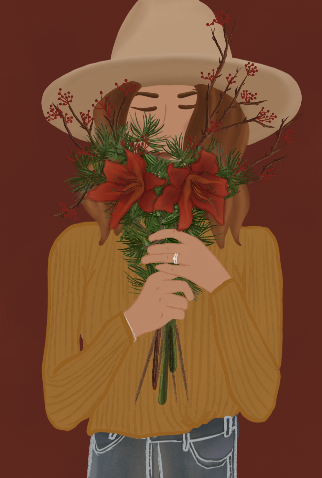 Art print Flower Girl Laura - Image 2