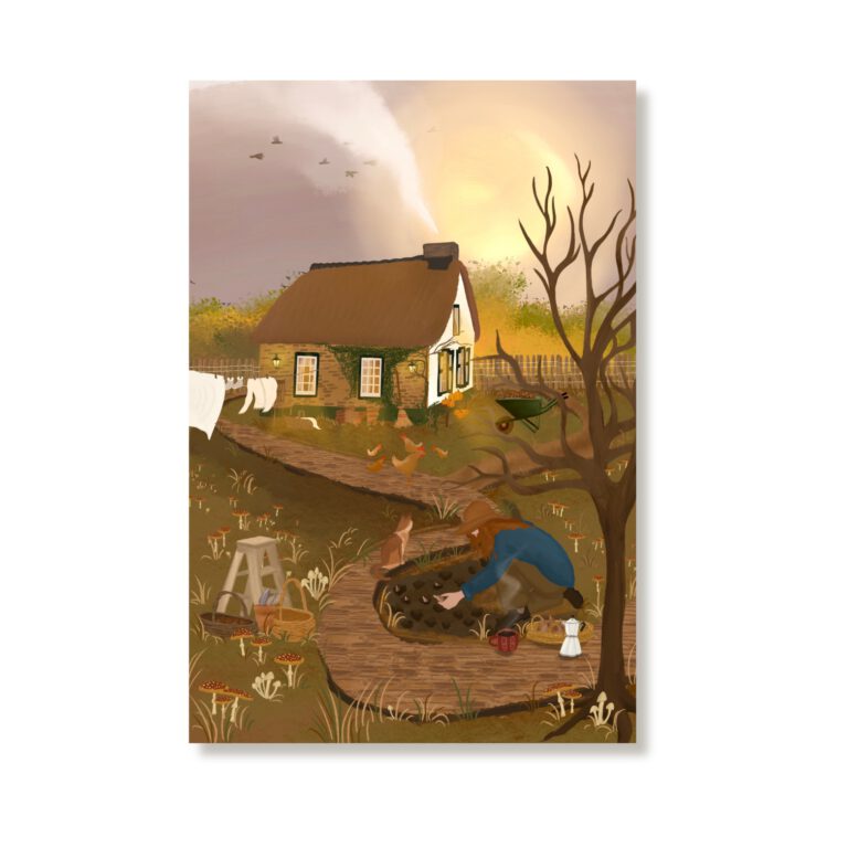 6 Single Postcards set - Home and Hearth - The Autumn Set - Image 8