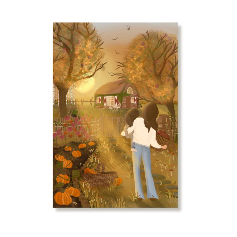 6 Single Postcards set - Home and Hearth - The Autumn Set - Image 6