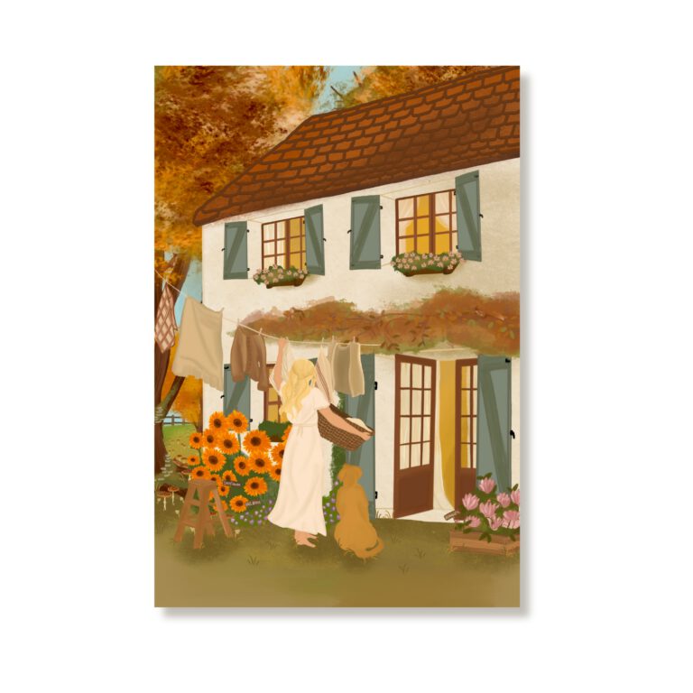6 Single Postcards set - Home and Hearth - The Autumn Set - Image 3