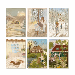 6 Single Postcards set - Alchemy of the seasons - Winter/Spring