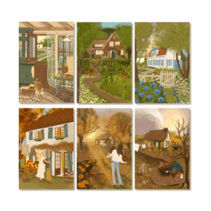 6 Single Postcards set - Alchemy of the seasons - Summer/Autumn