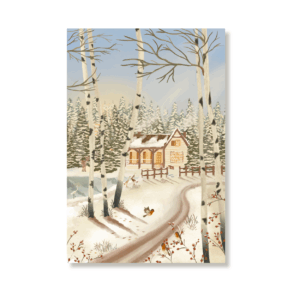 Snow Cottage A6 Postcard - Whispers of Winter
