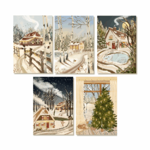 Set of 5 A6 Christmas Postcards